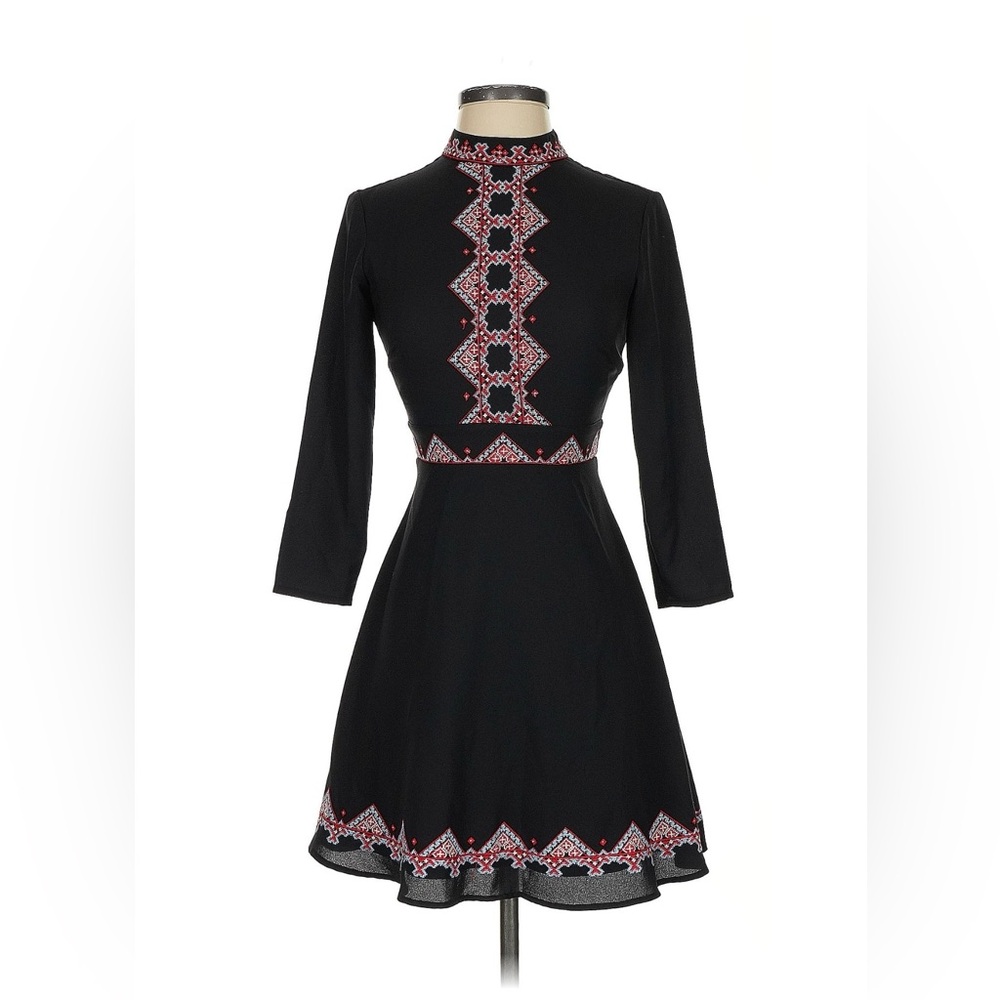 ASOS Black Dress with Folk Embroidery